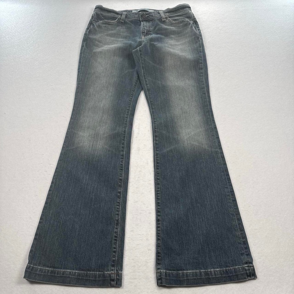 VTG Gap Long and Lean Boot Cut Jeans Women 10 Regular Med Blue Stretch Low Rise